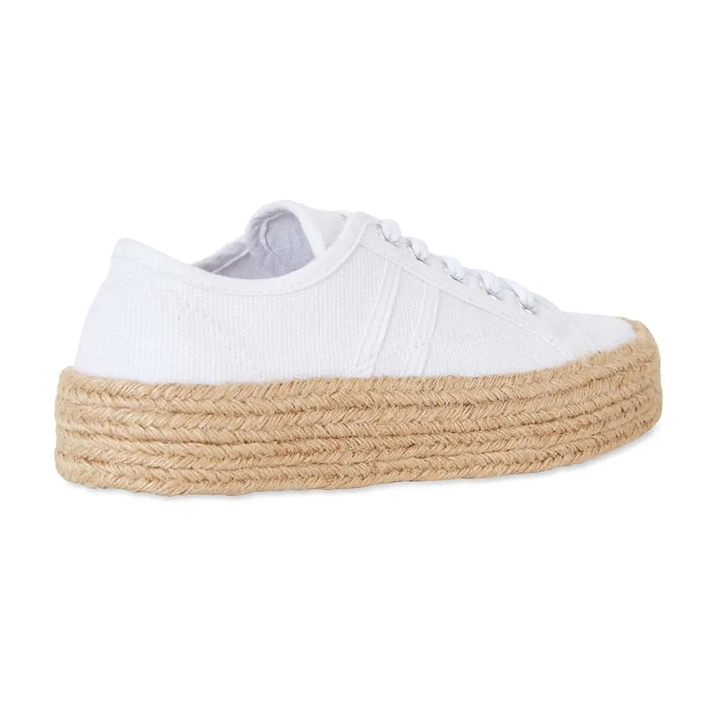 Static Sneaker in White Canvas