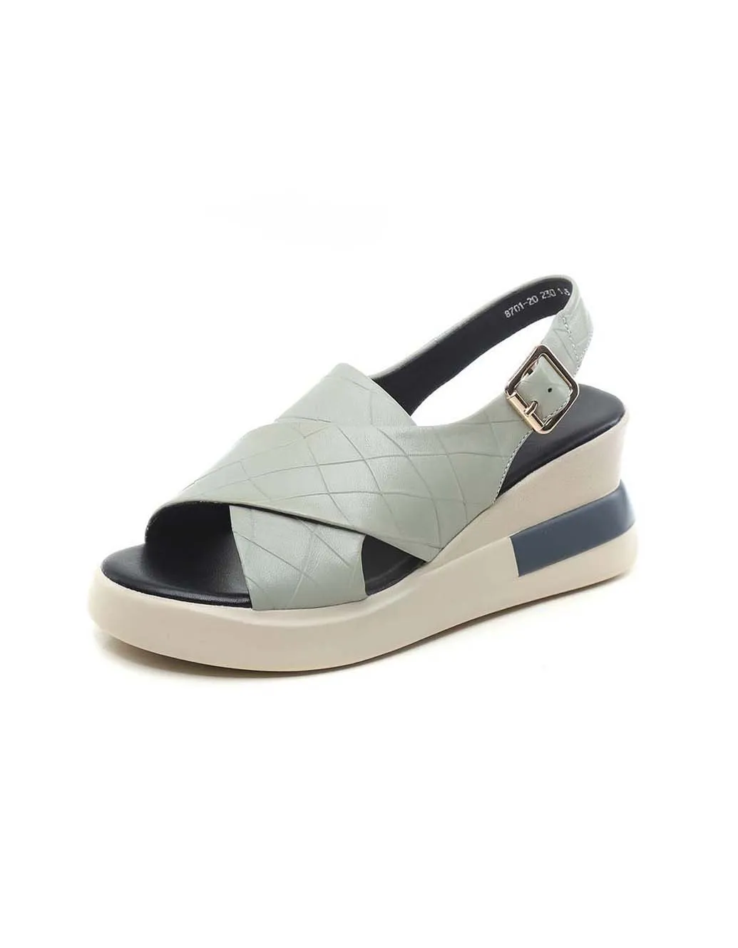 Summer Front Cross Strap Wedge Sandals Slingback