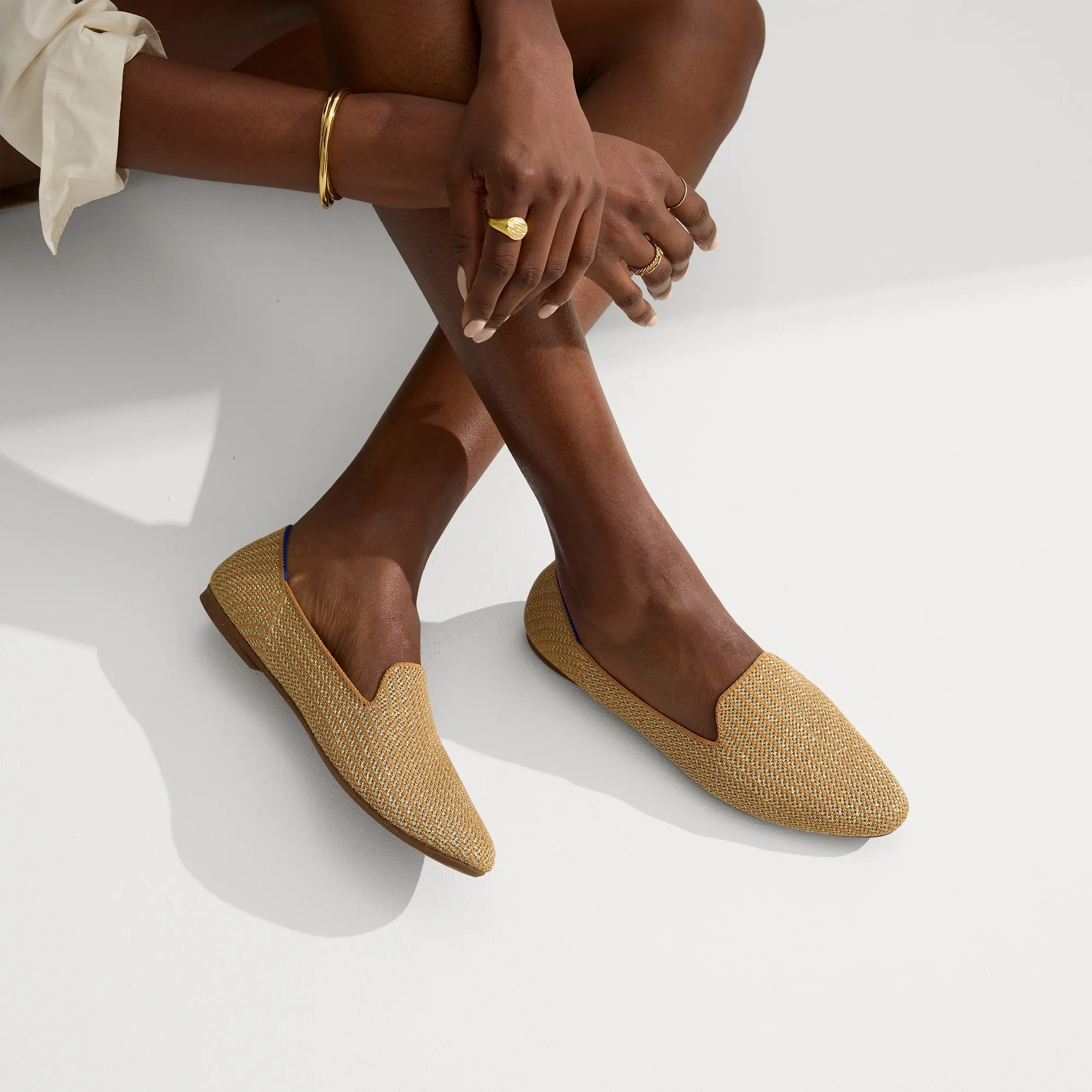 The Almond Loafer - Gold Stripe