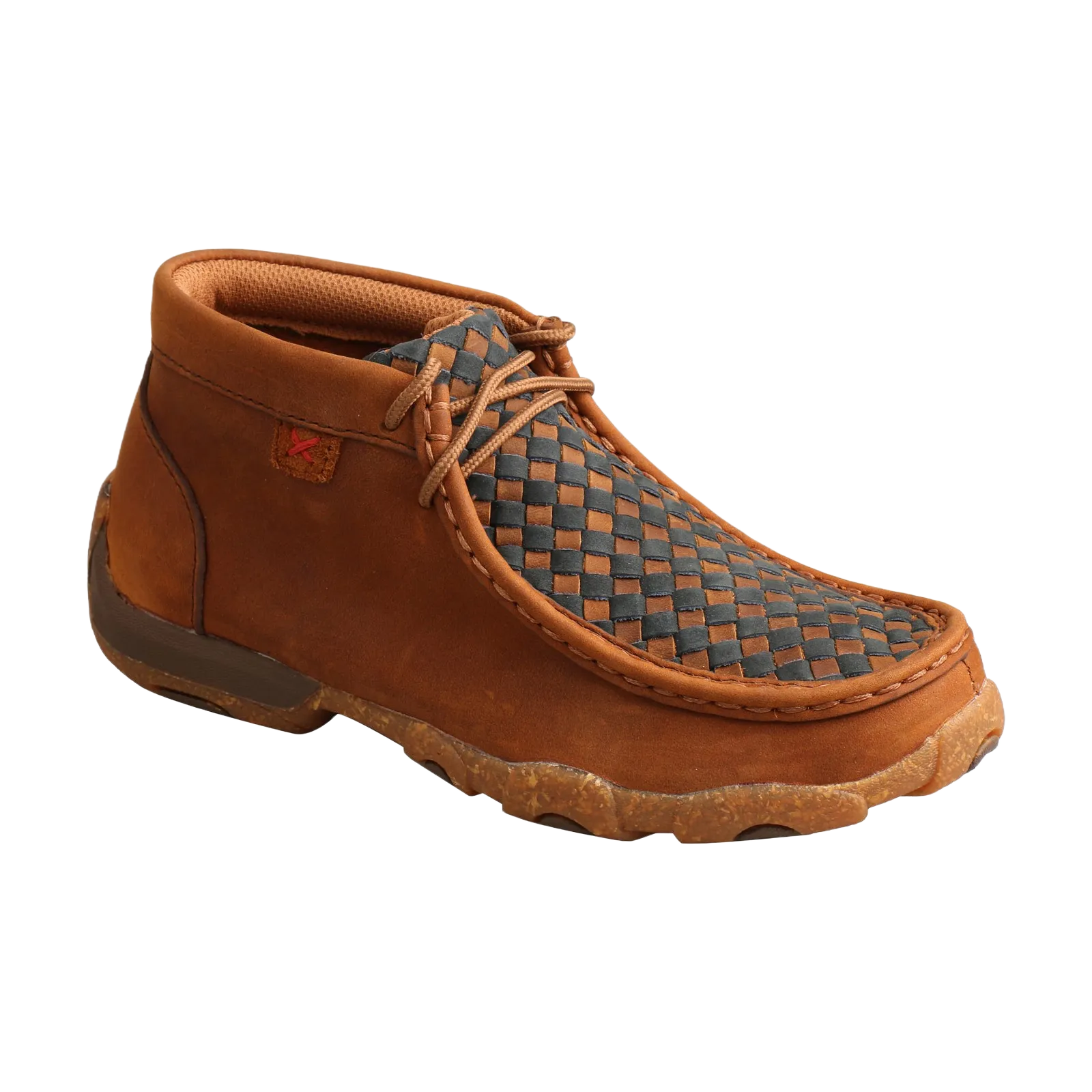 Twisted X Kid's Chukka Oiled Saddle Basket Weave Driving Moc YDM0046