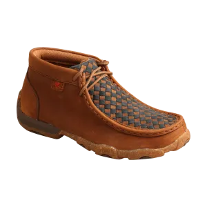 Twisted X Kid's Chukka Oiled Saddle Basket Weave Driving Moc YDM0046