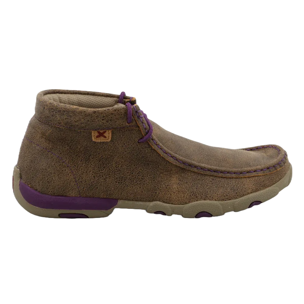 Twisted X Ladies Chukka Driving Moc Bomber & Purple Shoes WDM0015