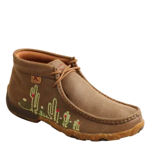 Twisted X Ladies Chukka Driving Moc Cactus Embroidery Shoes WDM0145