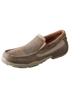 Twisted X Mens Bomber Slip On Driving Moc