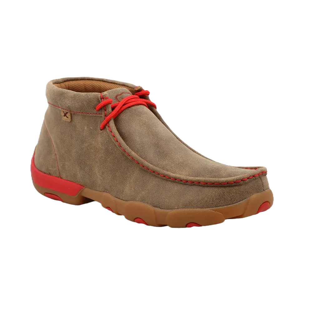 Twisted X Men's Chukka Brown & Red Driving Moc Shoe MDM0036