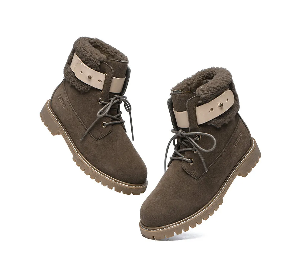 UGG Boots Women Sheepskin Wool Suede Hiking Boots Martin