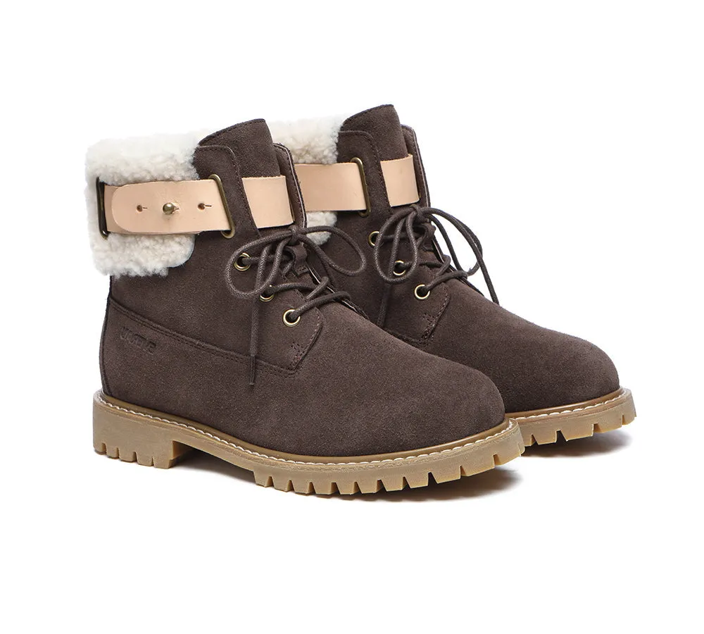 UGG Boots Women Sheepskin Wool Suede Hiking Boots Martin