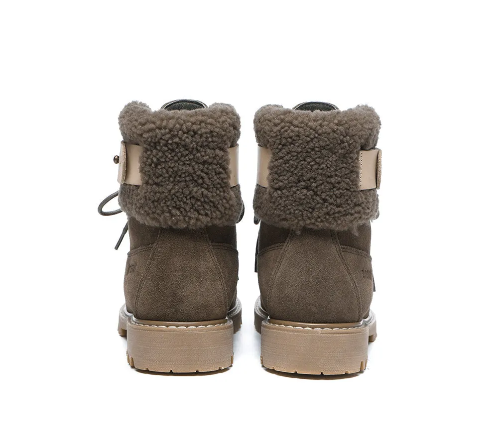 UGG Boots Women Sheepskin Wool Suede Hiking Boots Martin