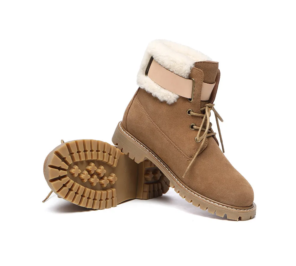 UGG Boots Women Sheepskin Wool Suede Hiking Boots Martin