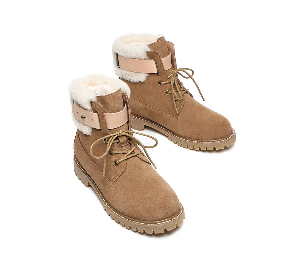 UGG Boots Women Sheepskin Wool Suede Hiking Boots Martin