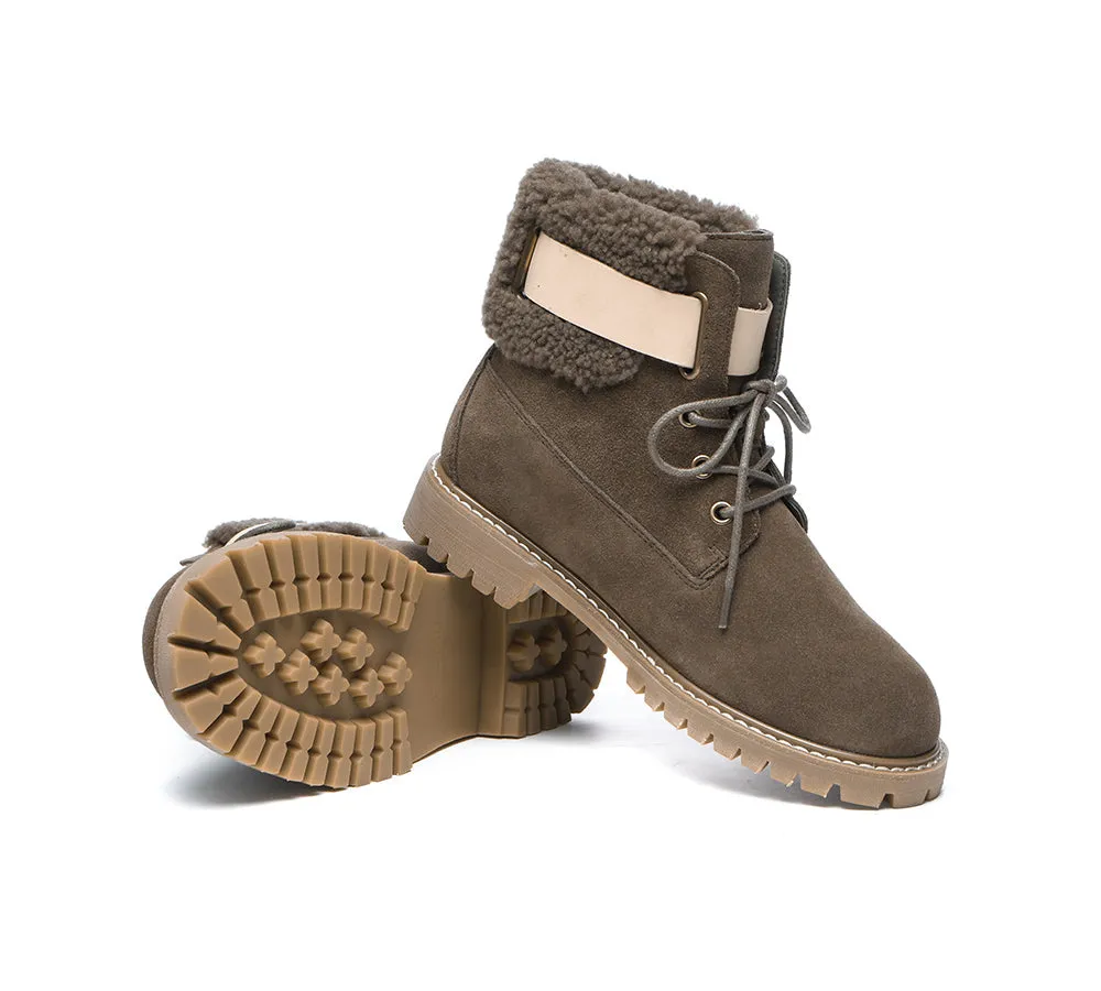 UGG Boots Women Sheepskin Wool Suede Hiking Boots Martin