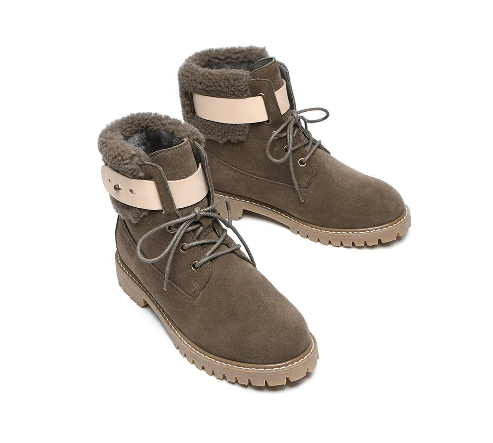 UGG Boots Women Sheepskin Wool Suede Hiking Boots Martin