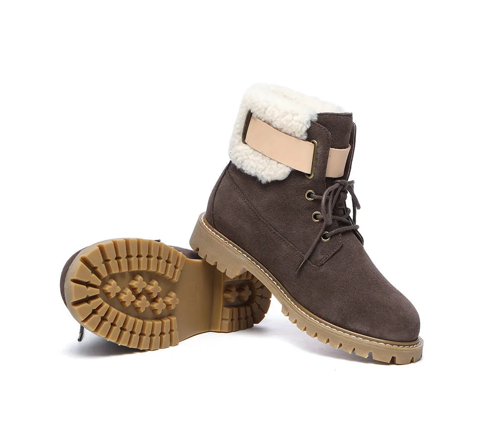 UGG Boots Women Sheepskin Wool Suede Hiking Boots Martin