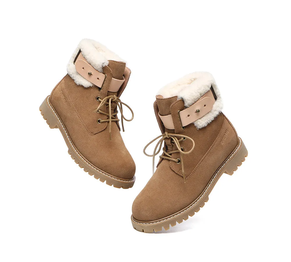 UGG Boots Women Sheepskin Wool Suede Hiking Boots Martin