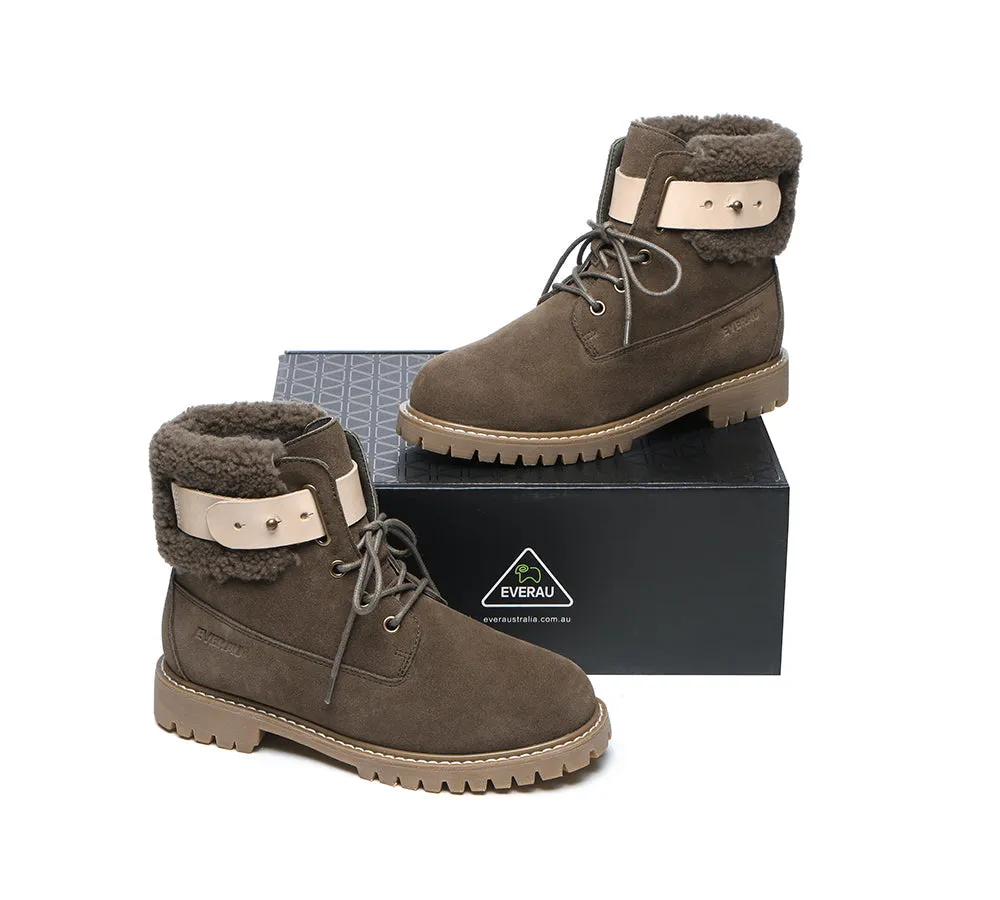 UGG Boots Women Sheepskin Wool Suede Hiking Boots Martin