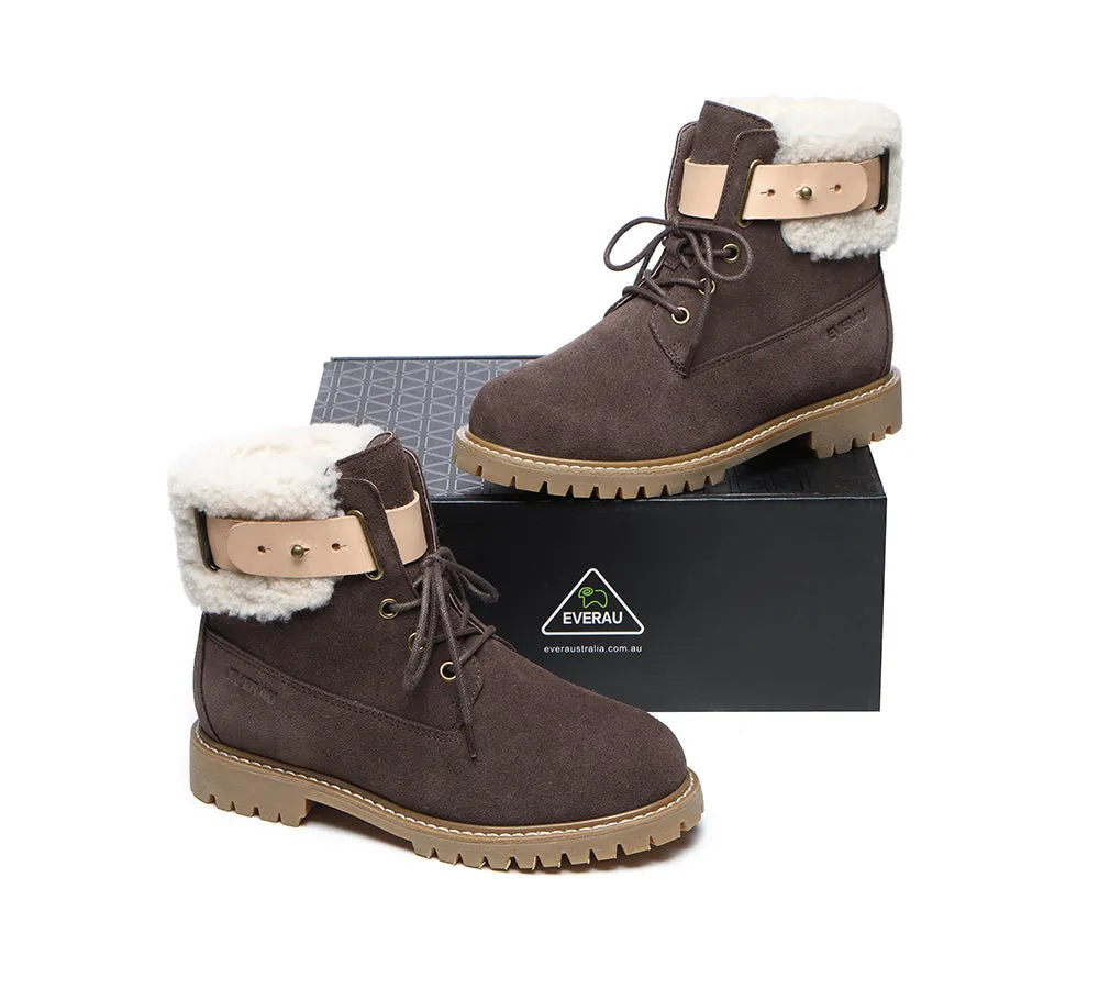 UGG Boots Women Sheepskin Wool Suede Hiking Boots Martin