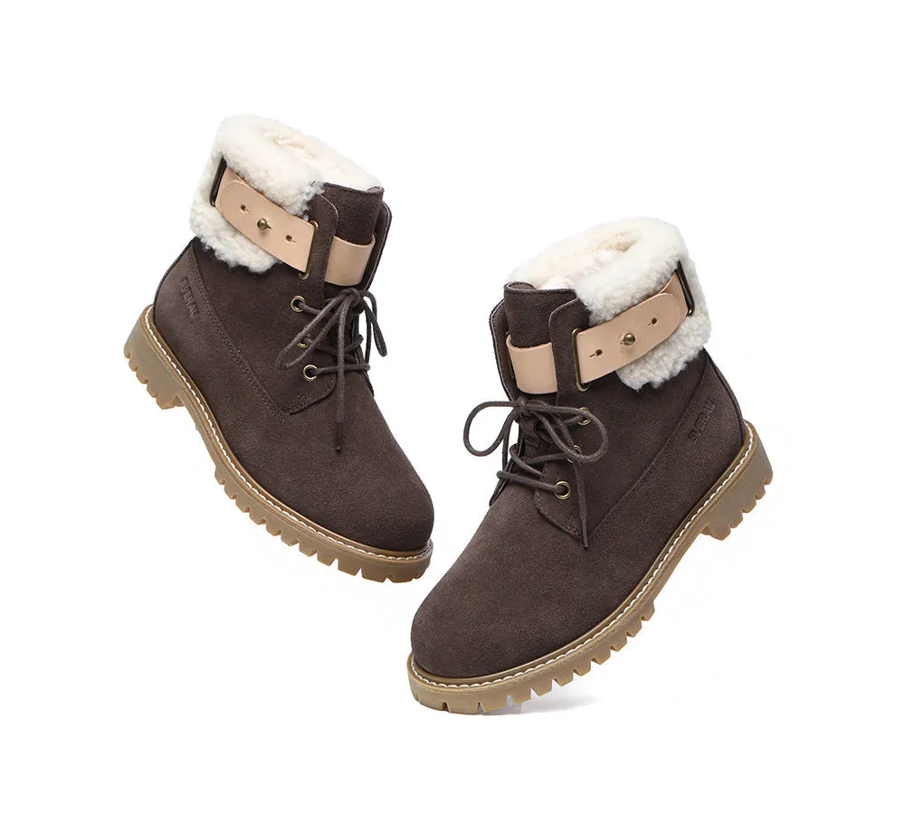 UGG Boots Women Sheepskin Wool Suede Hiking Boots Martin