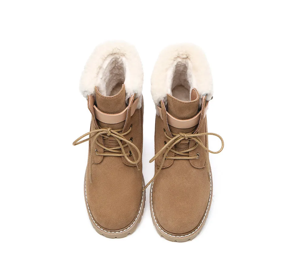 UGG Boots Women Sheepskin Wool Suede Hiking Boots Martin