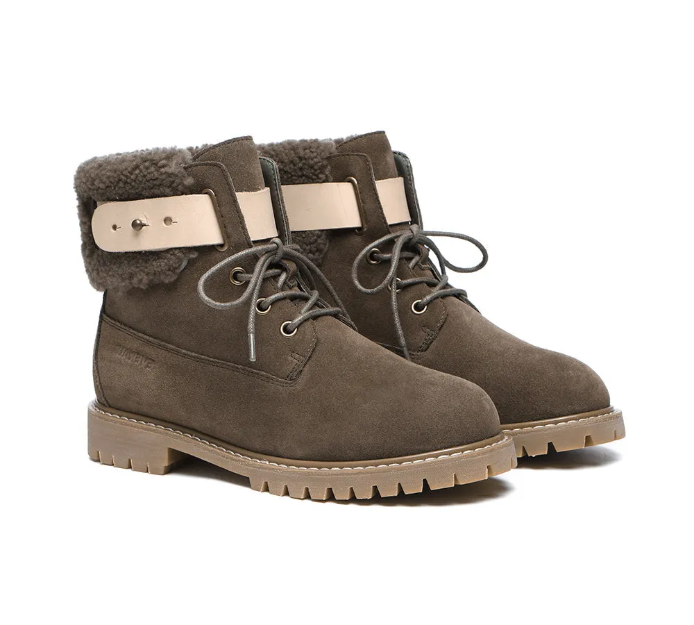 UGG Boots Women Sheepskin Wool Suede Hiking Boots Martin