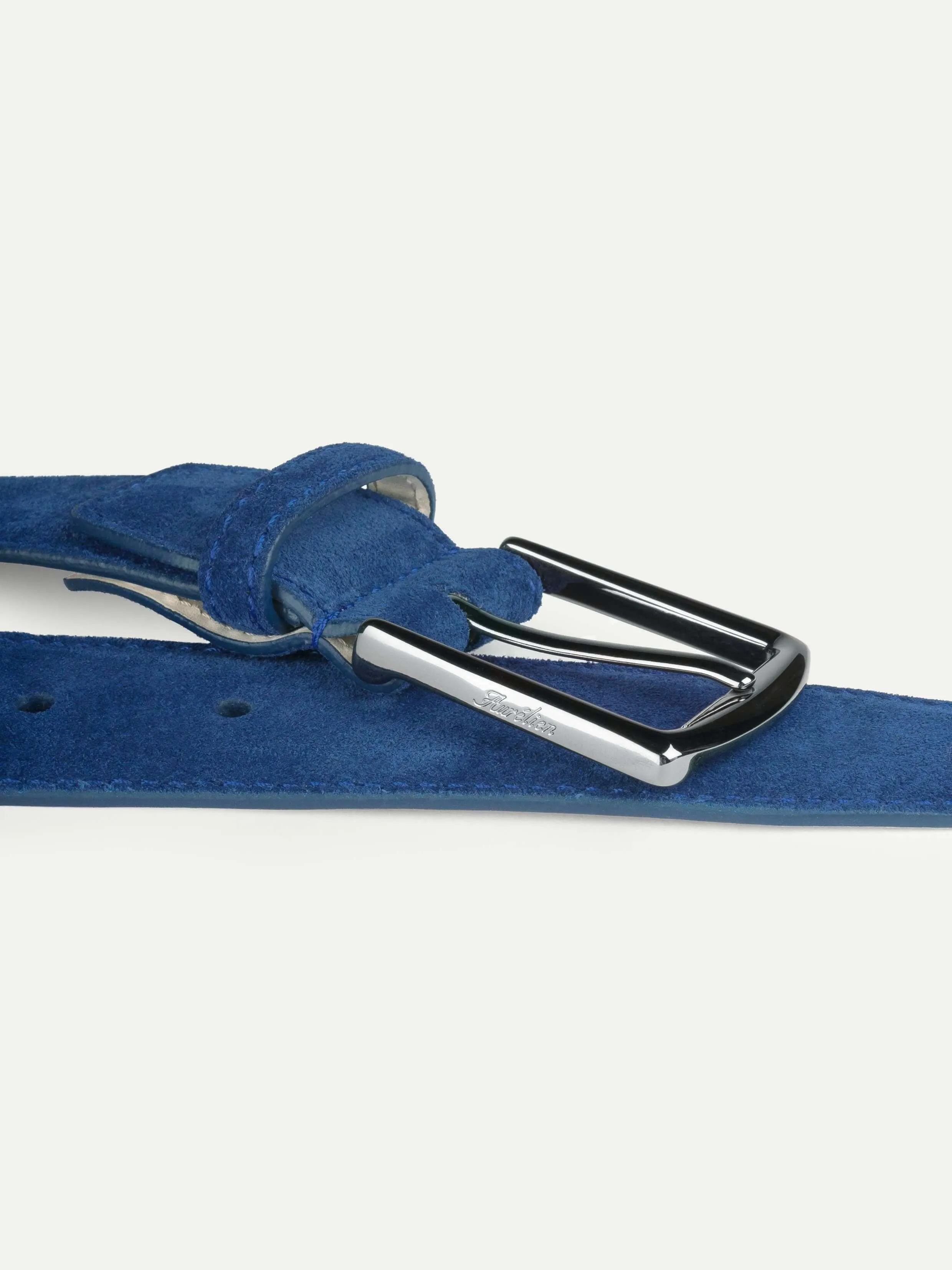 Ultramarine Suede Leather Belt