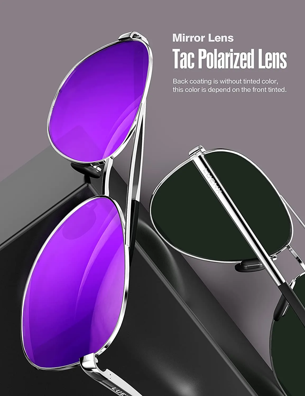 Unisex Aviator Sunglasses with UV400 Protection