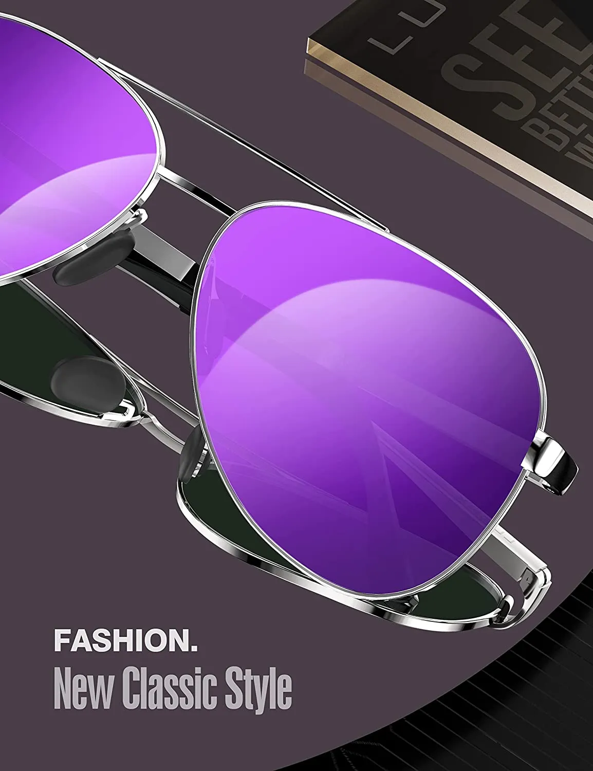 Unisex Aviator Sunglasses with UV400 Protection