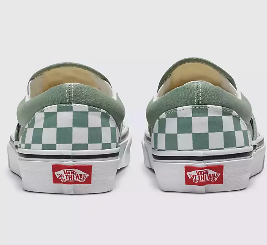 VANS Checkerboard Slip-On sneaker-Iceberg Green