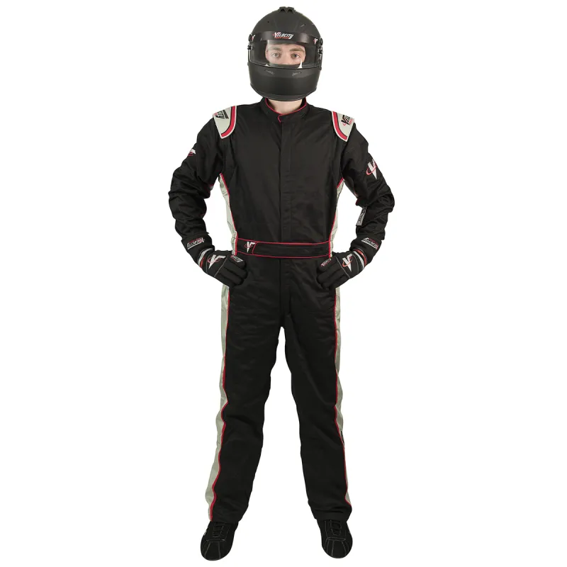 Velocity 5 Race Suit - Black/Silver