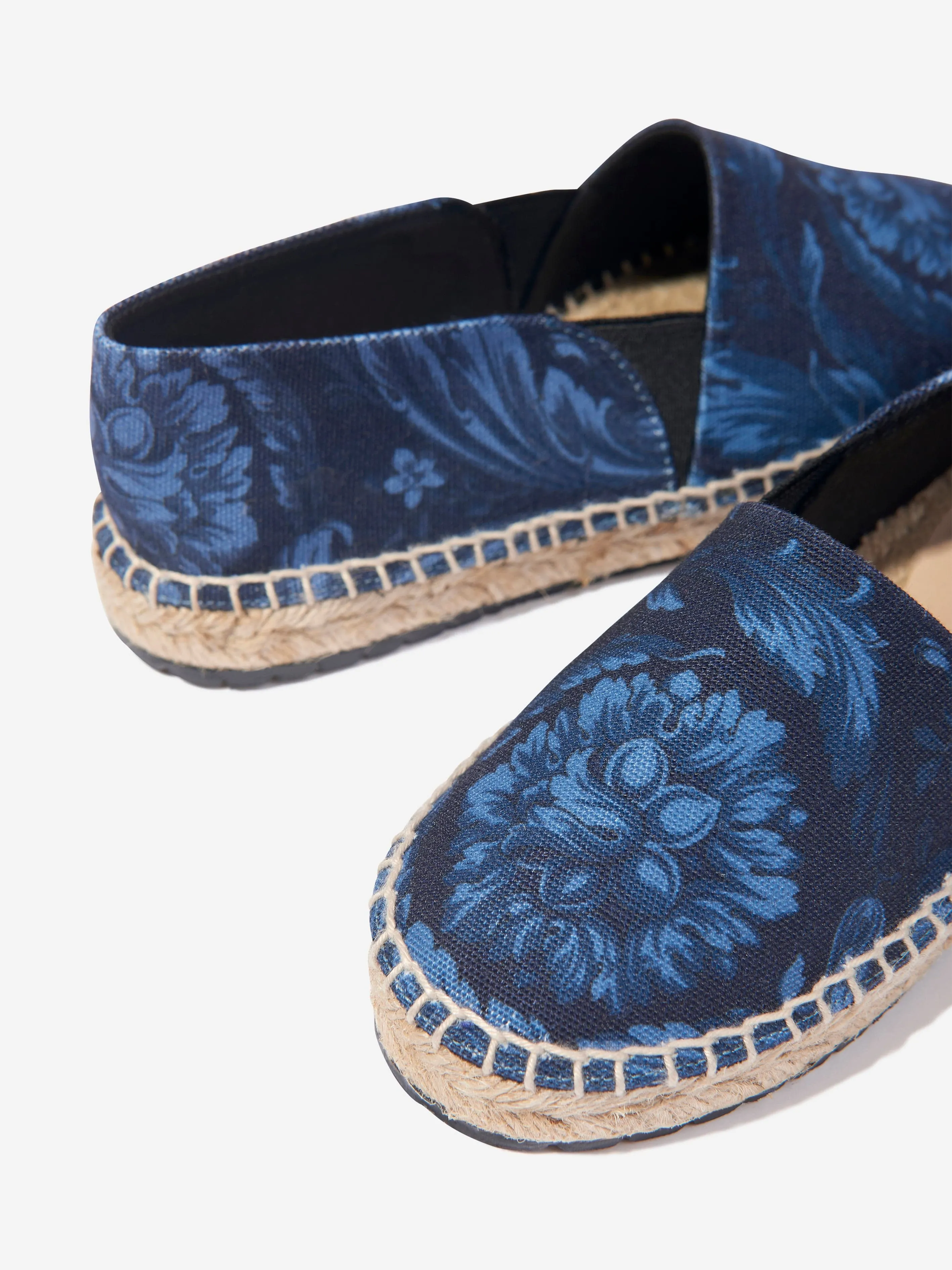 Versace Boys Barocco Espadrilles in Navy