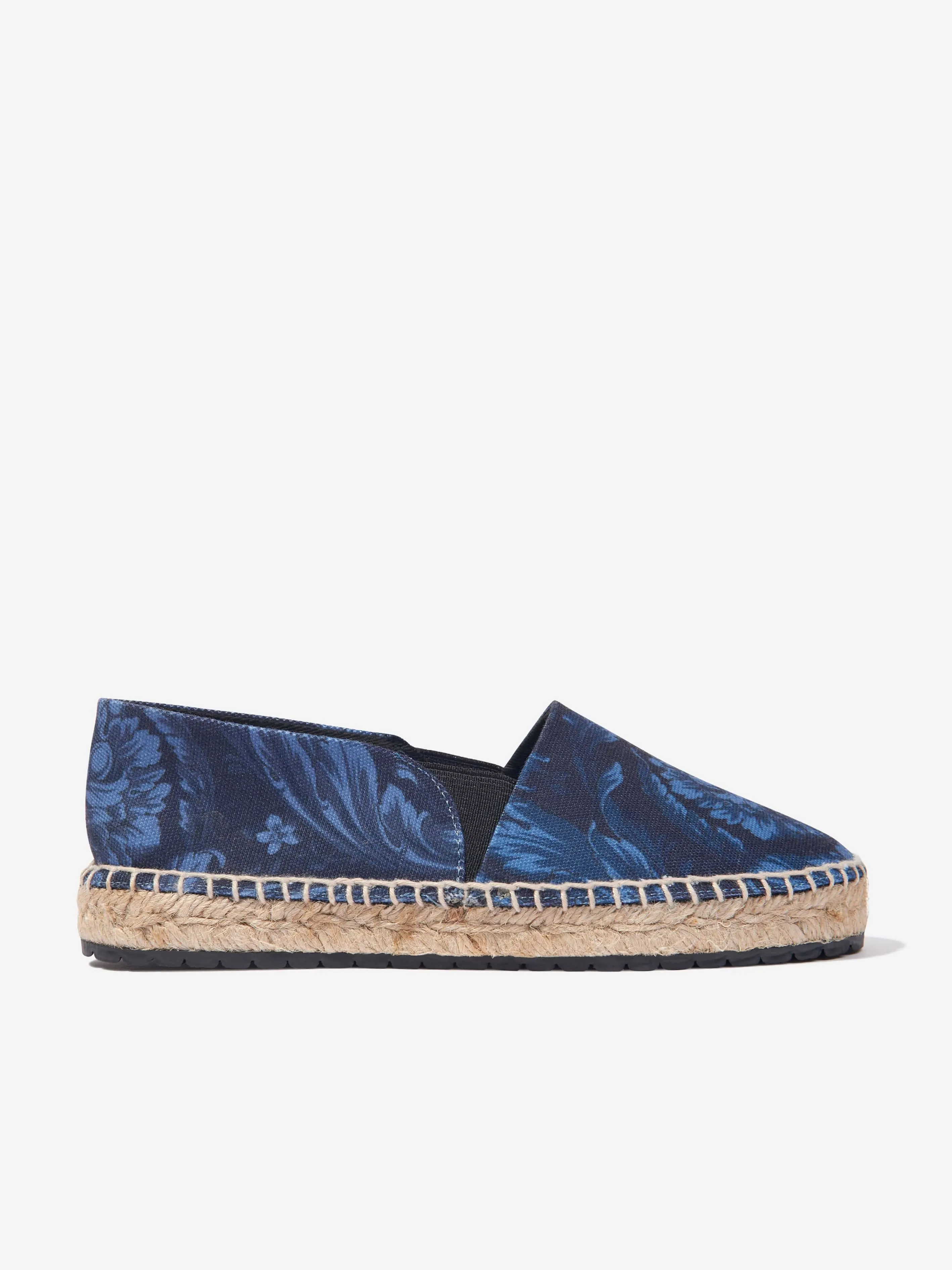 Versace Boys Barocco Espadrilles in Navy