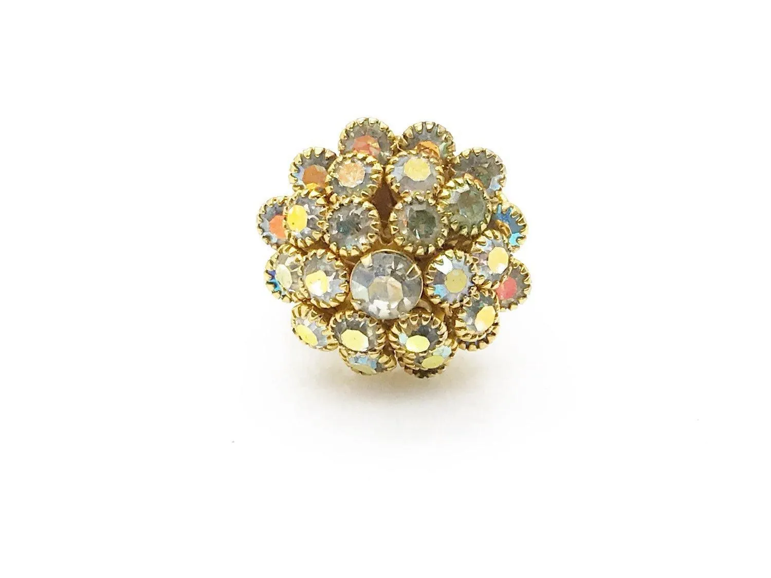 Vintage Domed Golden Aurora Borealis Ring