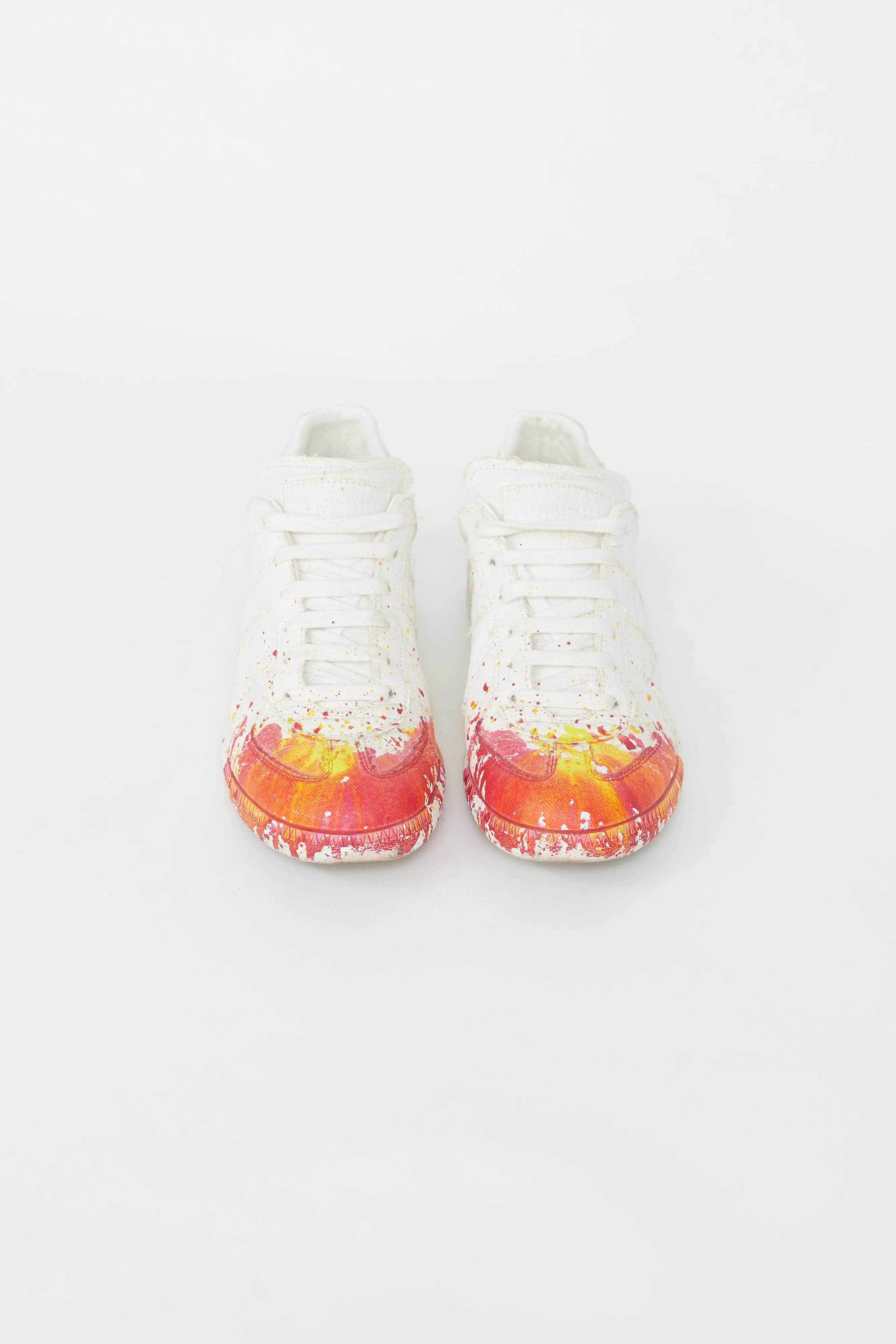 White and Multi Replica Canvas Sneakers