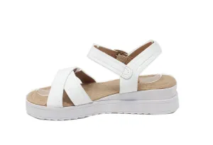 White Cross Strap Sandal