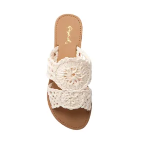 White Raffia Sandal - Final Sale