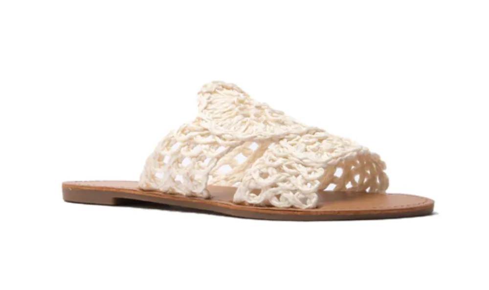 White Raffia Sandal - Final Sale