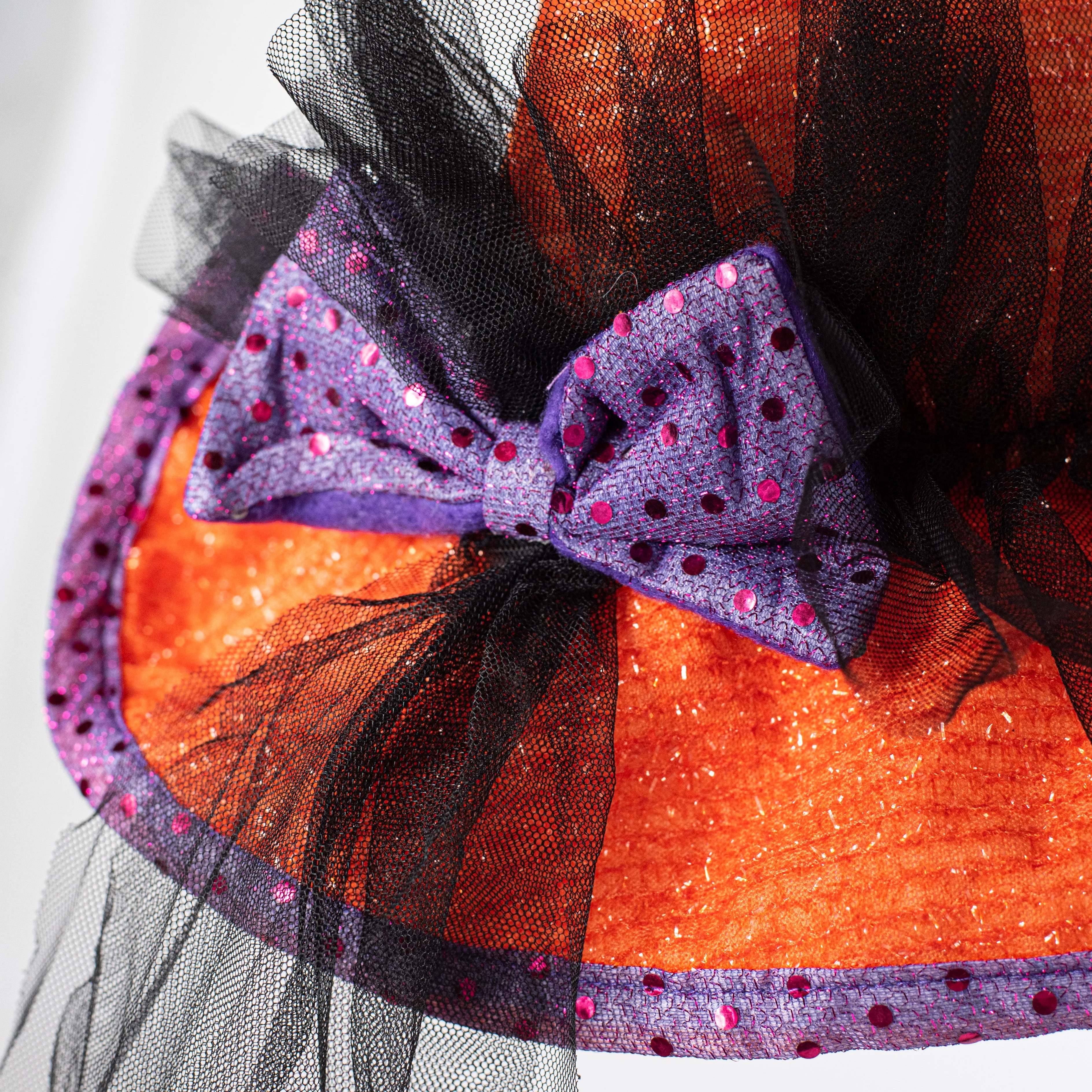 Witch Hat, Legs & Broom Wreath Accent Kit: Black, Orange & Purple