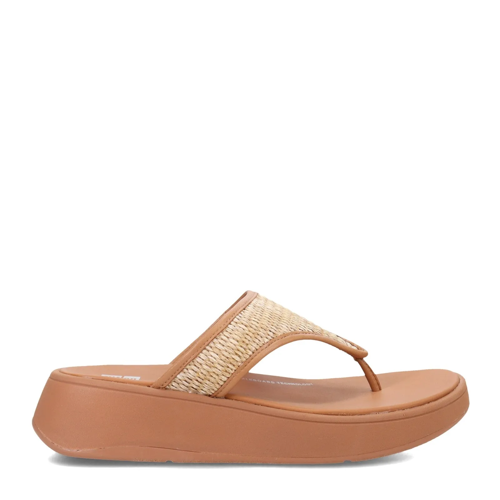 Women's FitFlop, F-Mode Woven Flatform Toe Post Sandal