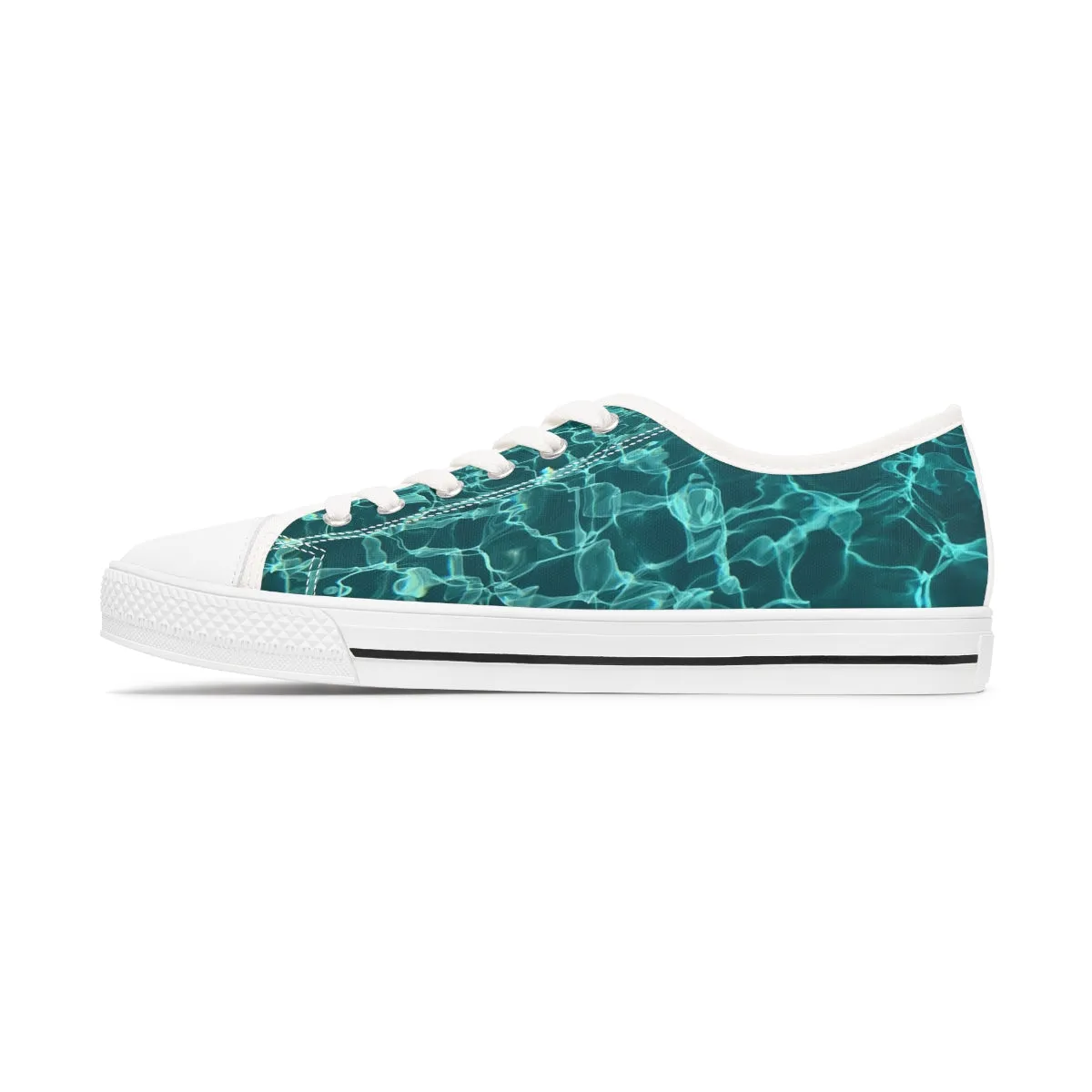 Women's Low Top Sneakers Turquoise color design