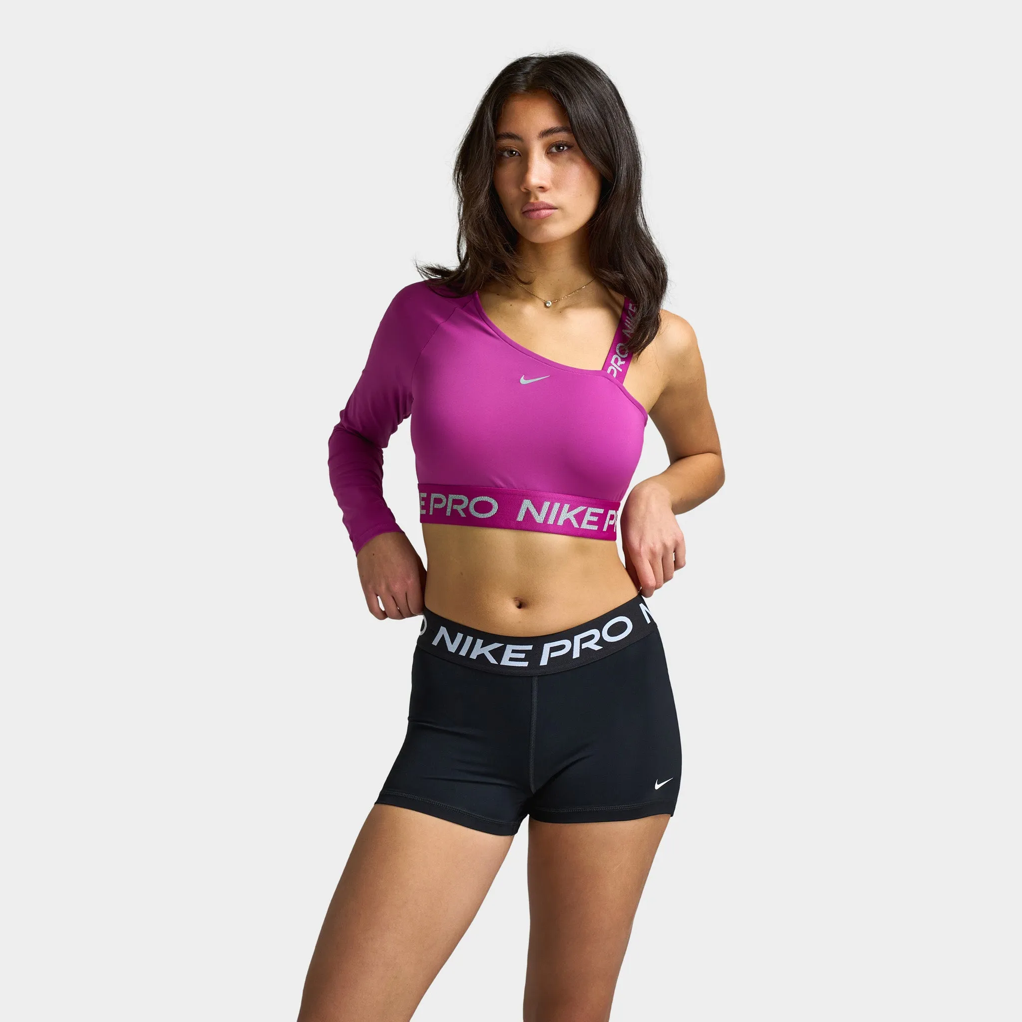 Women's Nike Pro Dri-Fit Shine Crop Top / Pink