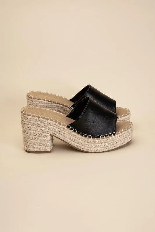 Womens Shoes Espadrille Mule Heels