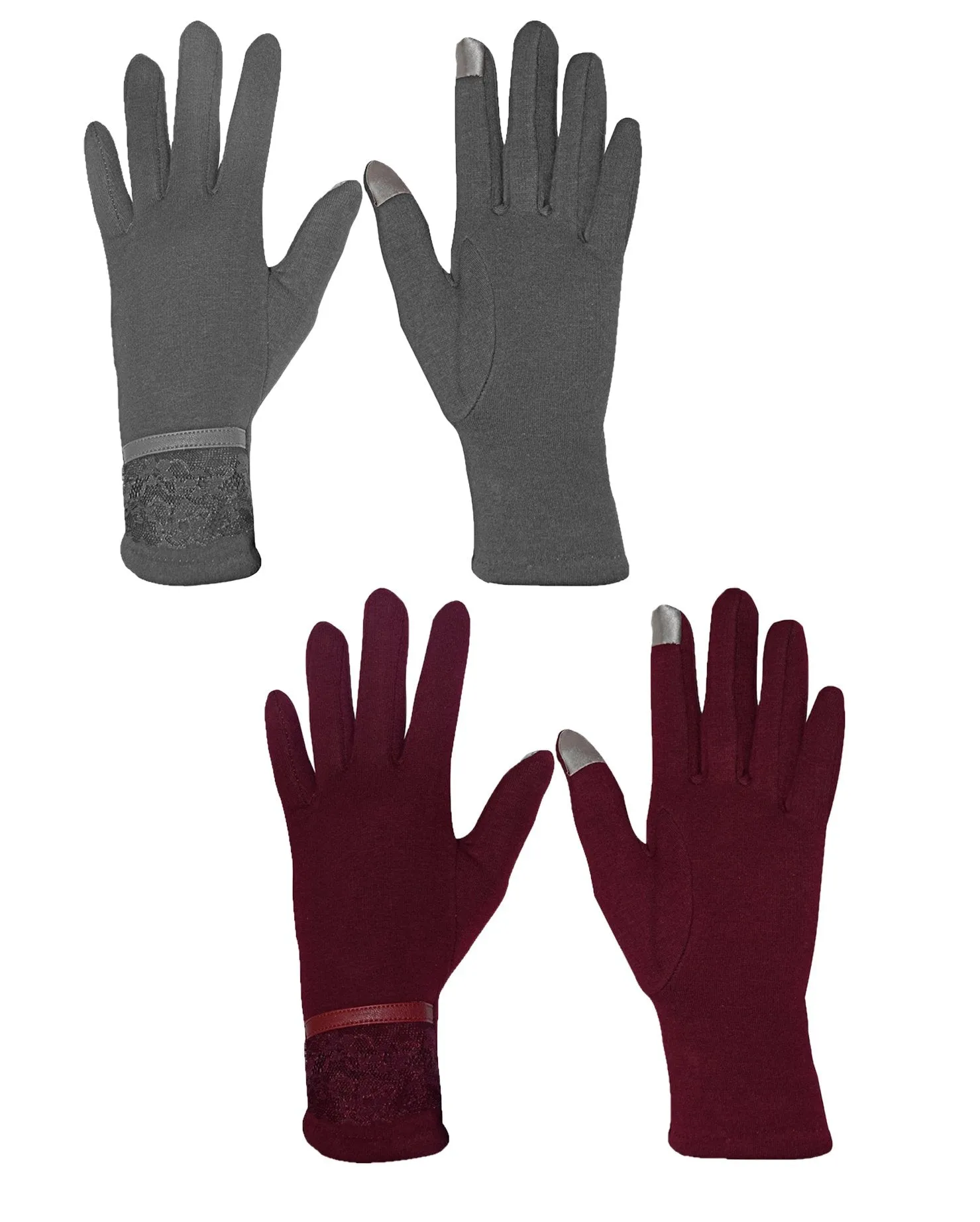 Womens Touch Screen Fleece Lined Assorted Winter Warm Gloves