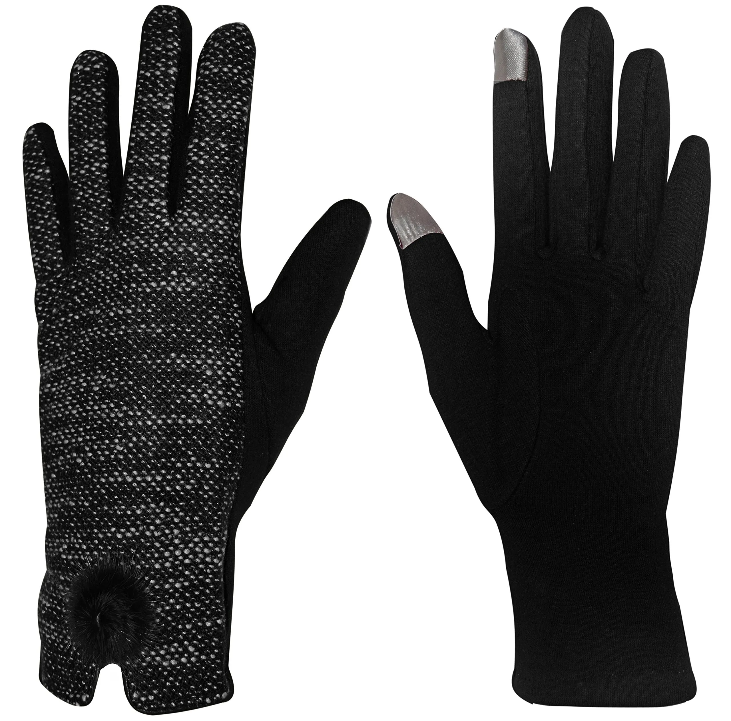 Womens Touch Screen Fleece Lined Assorted Winter Warm Gloves