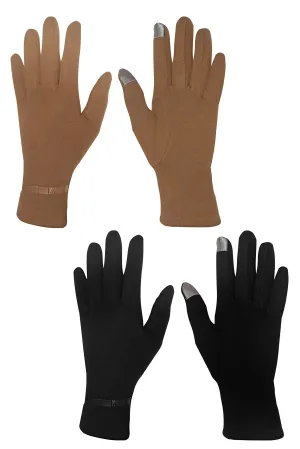 Womens Touch Screen Fleece Lined Assorted Winter Warm Gloves