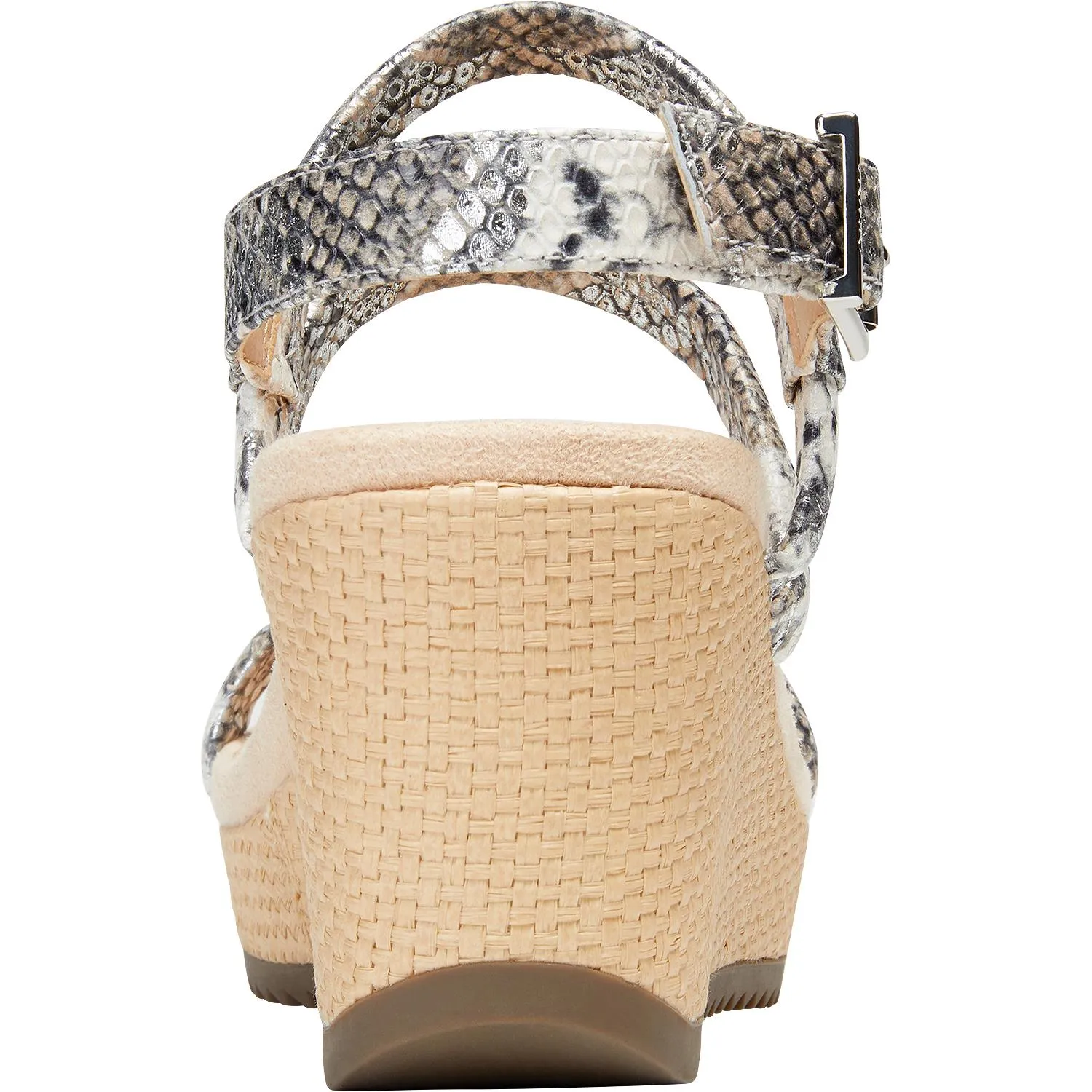 Women's Vionic Kora Raffia Silver Metallic Boa Leather