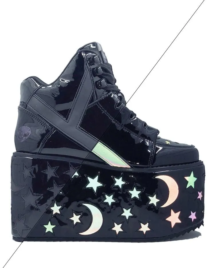 YRU Qozmo Black Reflective Moon Star