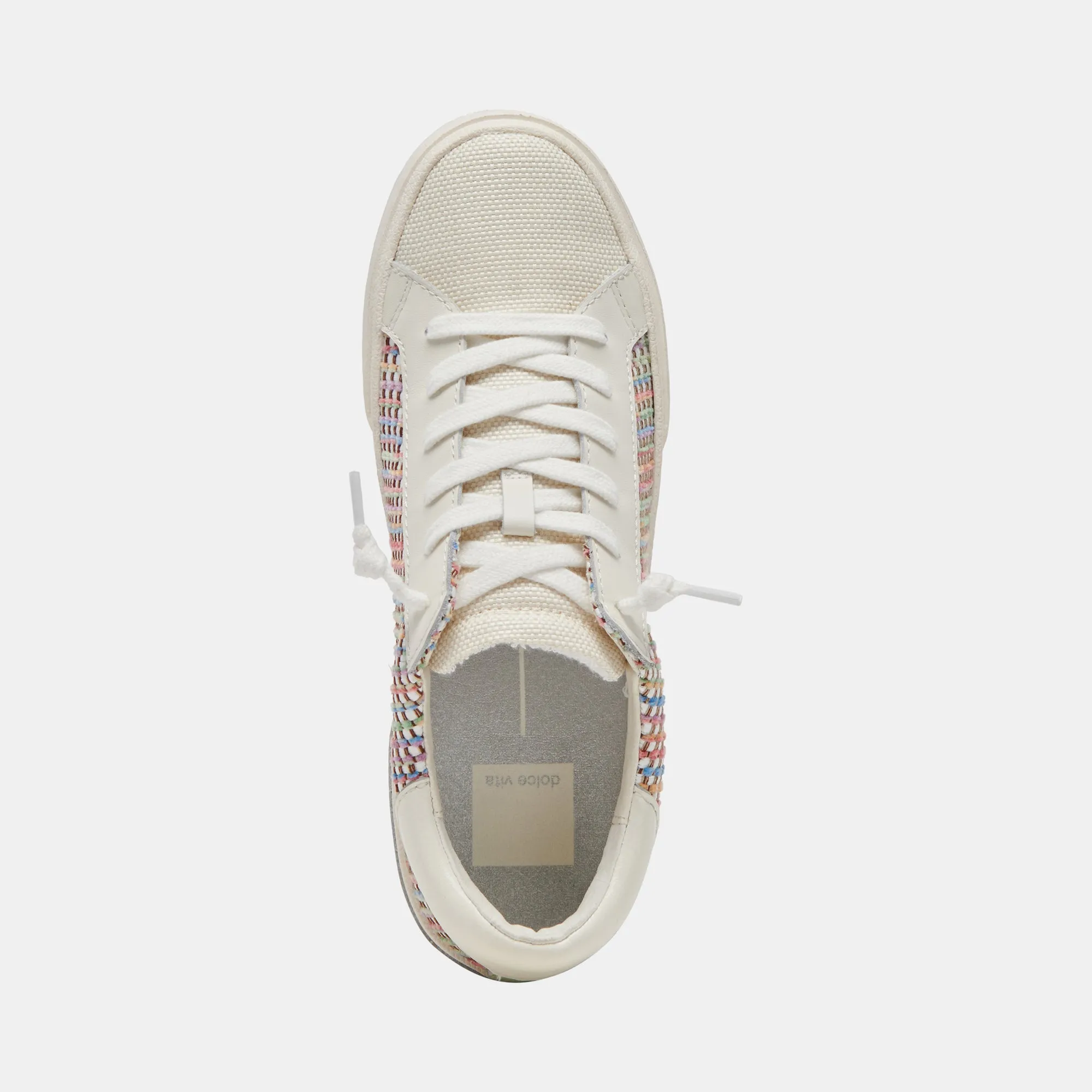 ZINA PRIDE SNEAKERS WHITE MULTI RAFFIA