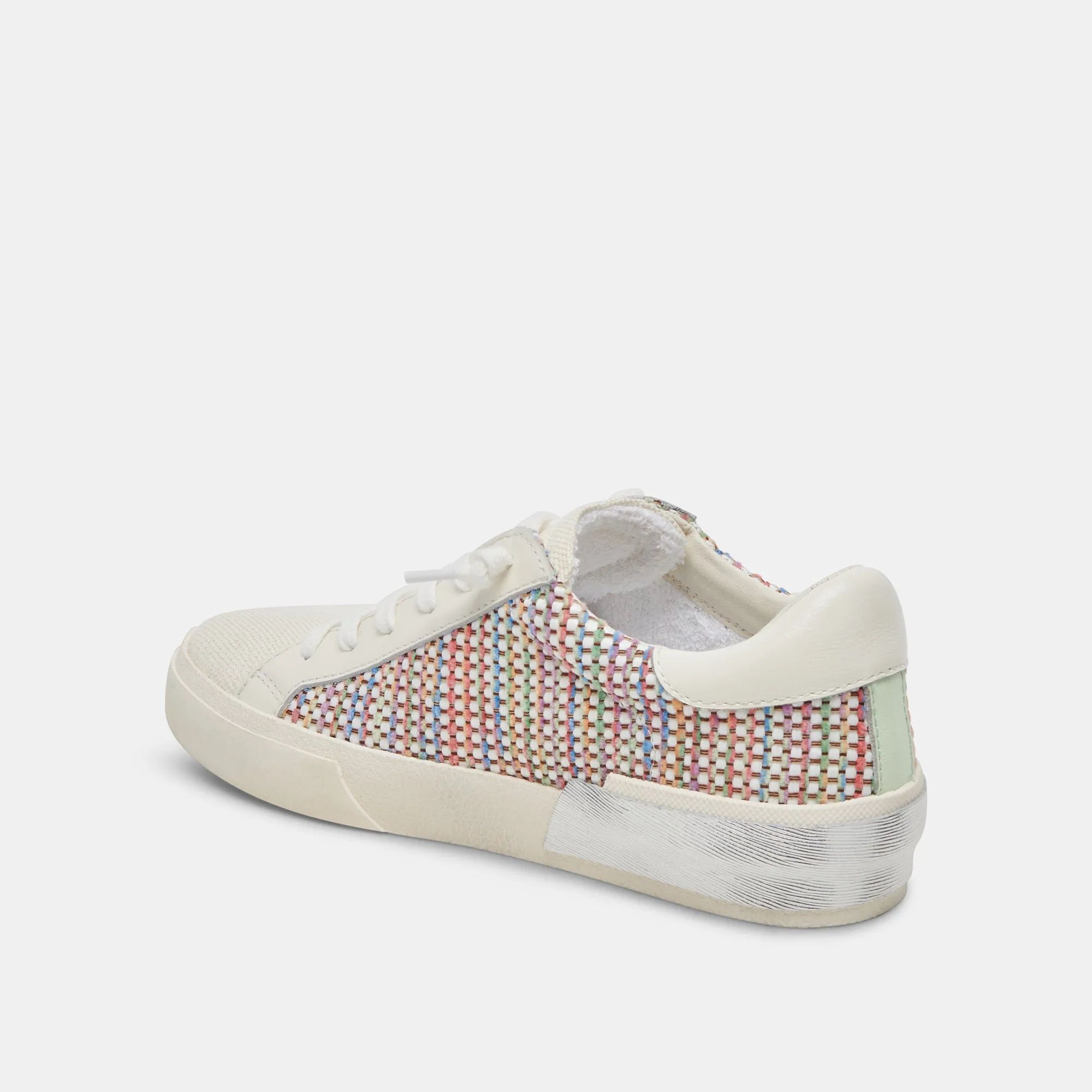 ZINA PRIDE SNEAKERS WHITE MULTI RAFFIA