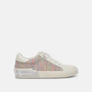 ZINA PRIDE SNEAKERS WHITE MULTI RAFFIA